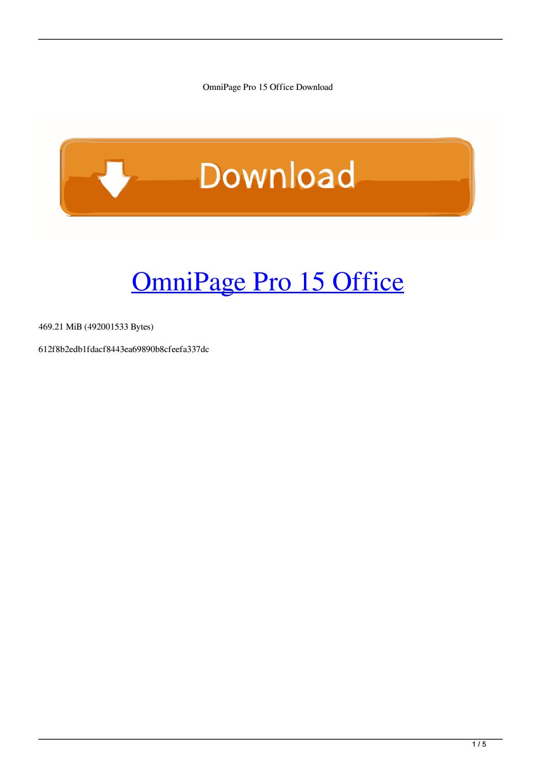 omnipage pro download crack